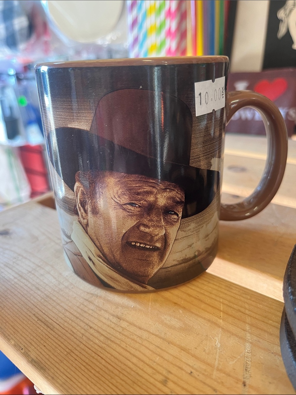 Brown Classic Western-Style John Wayne Coffee Mug - Home Dining